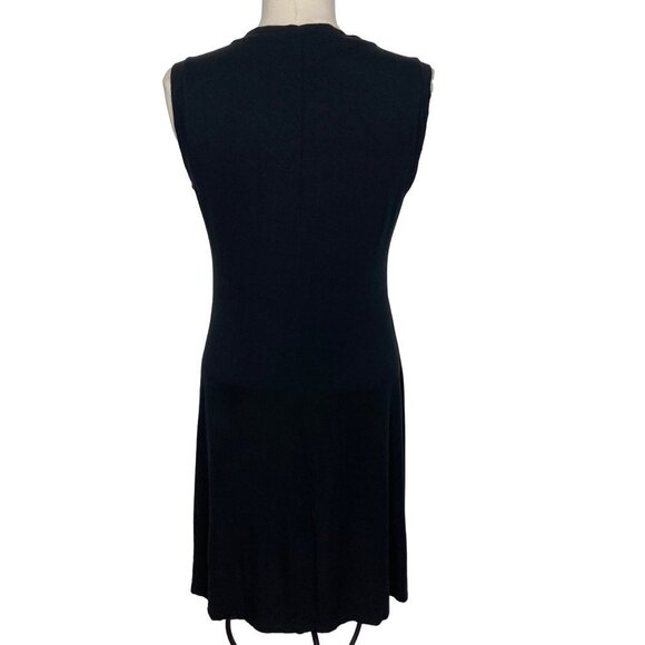 Oonagh by Nanette Lepore Black Dress Womens Large Ruffle Front Sleeveless - Picture 6 of 10